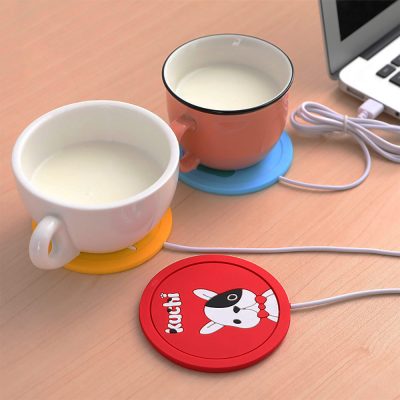 USB Warmer Gadget Cartoon Silicone Thin Cup-Pad Coffee Tea Drink USB Heater Tray Mug Pad Nice Gift Non-slip Mat