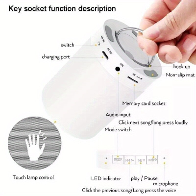 Touch Lamp Portable Wireless Speaker2