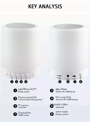 Touch Lamp Portable Wireless Speaker3